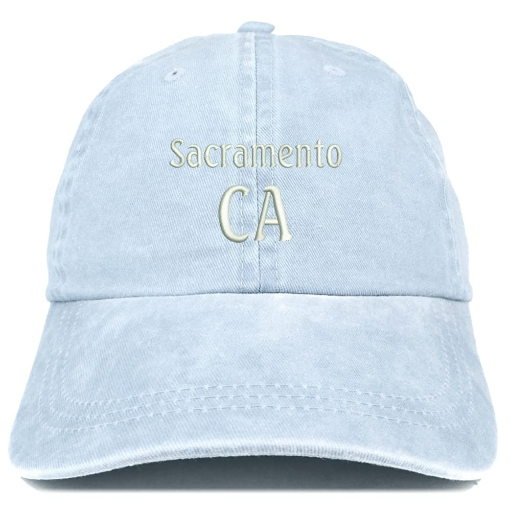 Trendy Apparel Shop Sacramento CA Embroidered Pigment Dyed Washed Baseball Cap