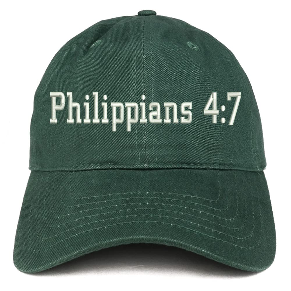 Trendy Apparel Shop Philippians 4:7 Low Profile Soft Cotton Baseball Cap