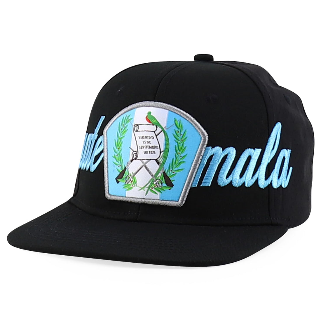 Trendy Apparel Shop Central America States Embroidered Mesh Back Flat Bill Cap