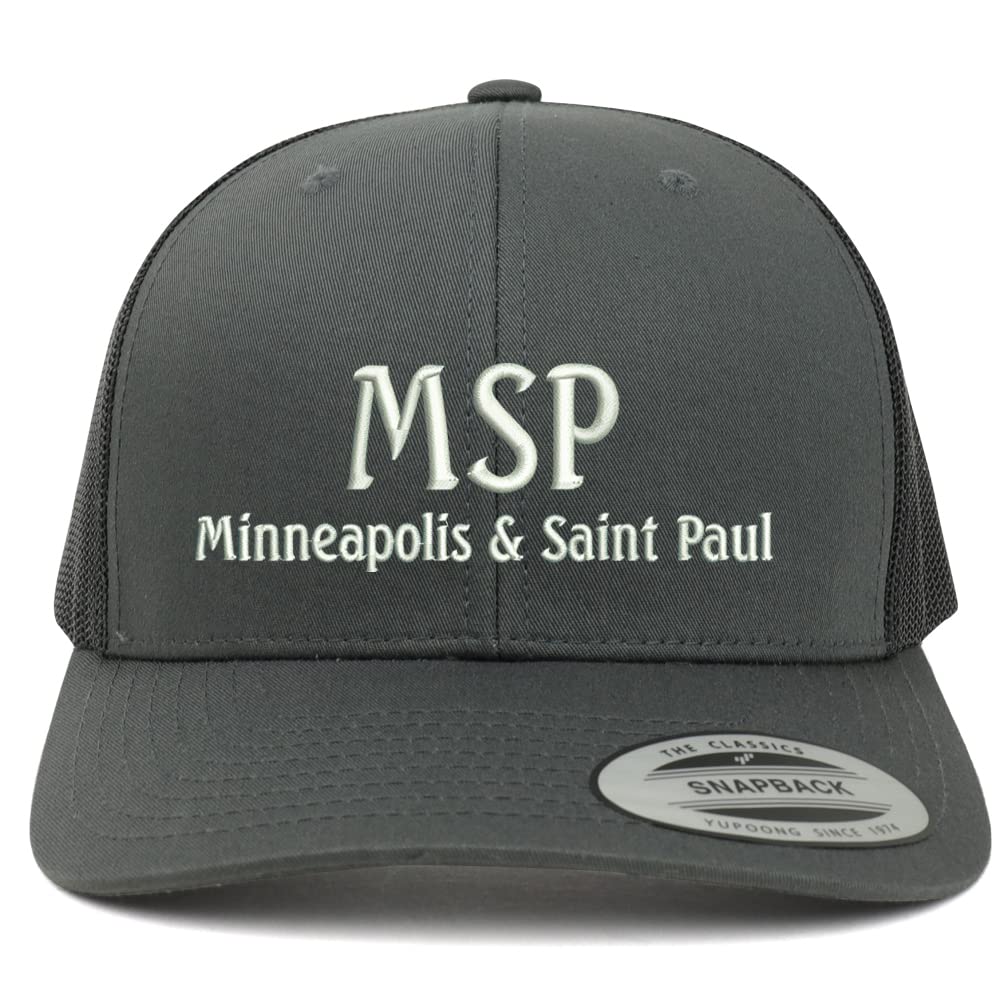 Trendy Apparel Shop MSP Minneapolis and Saint Paul Embroidered Retro Fit Trucker Mesh Cap