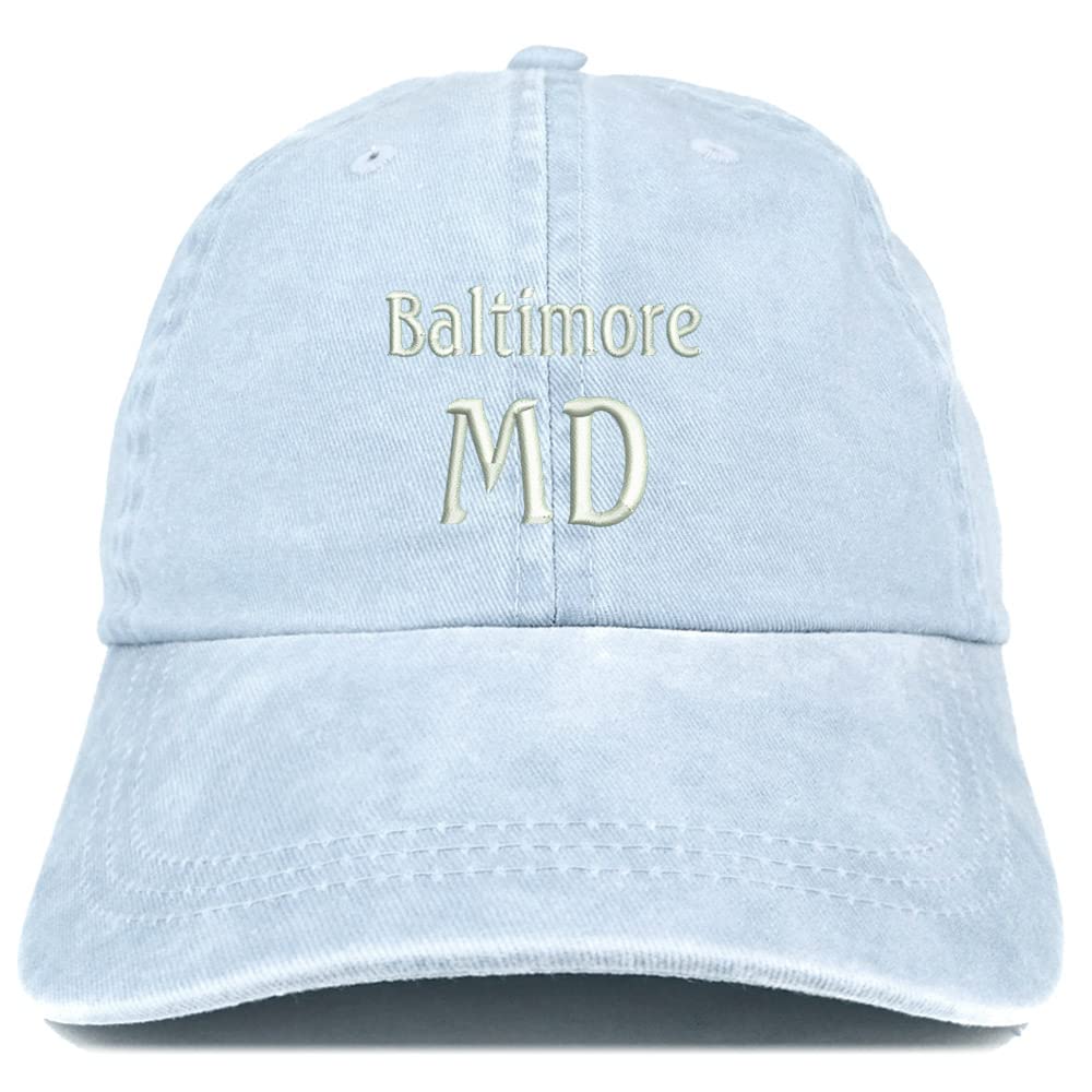 Trendy Apparel Shop Baltimore MD Embroidered Pigment Dyed Washed Baseball Cap