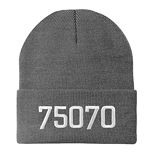 Trendy Apparel Shop 75070 McKinney TX Old English Embroidered Long Cuff Beanie
