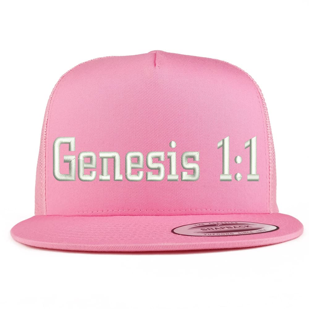 Trendy Apparel Shop Genesis 1:1 5 Panel Flatbill Trucker Cap