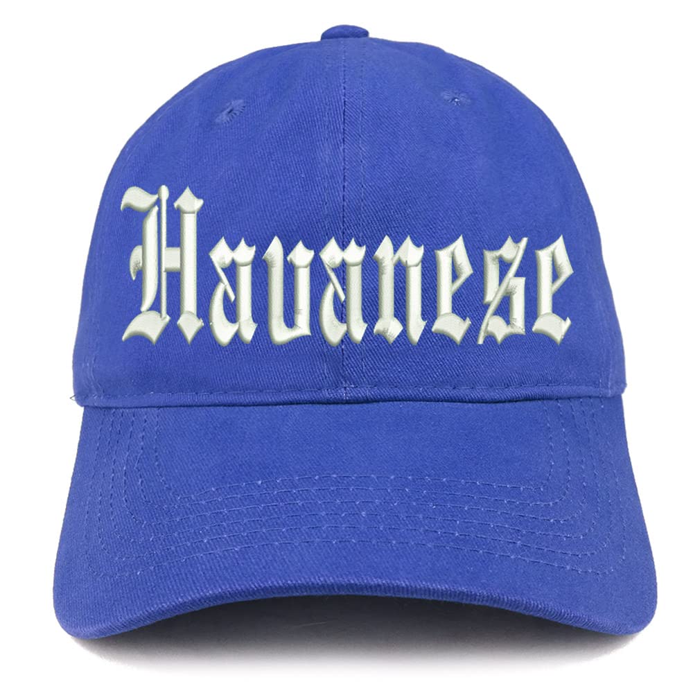 Trendy Apparel Shop Old English Havanese Low Profile Soft Cotton Baseball Cap