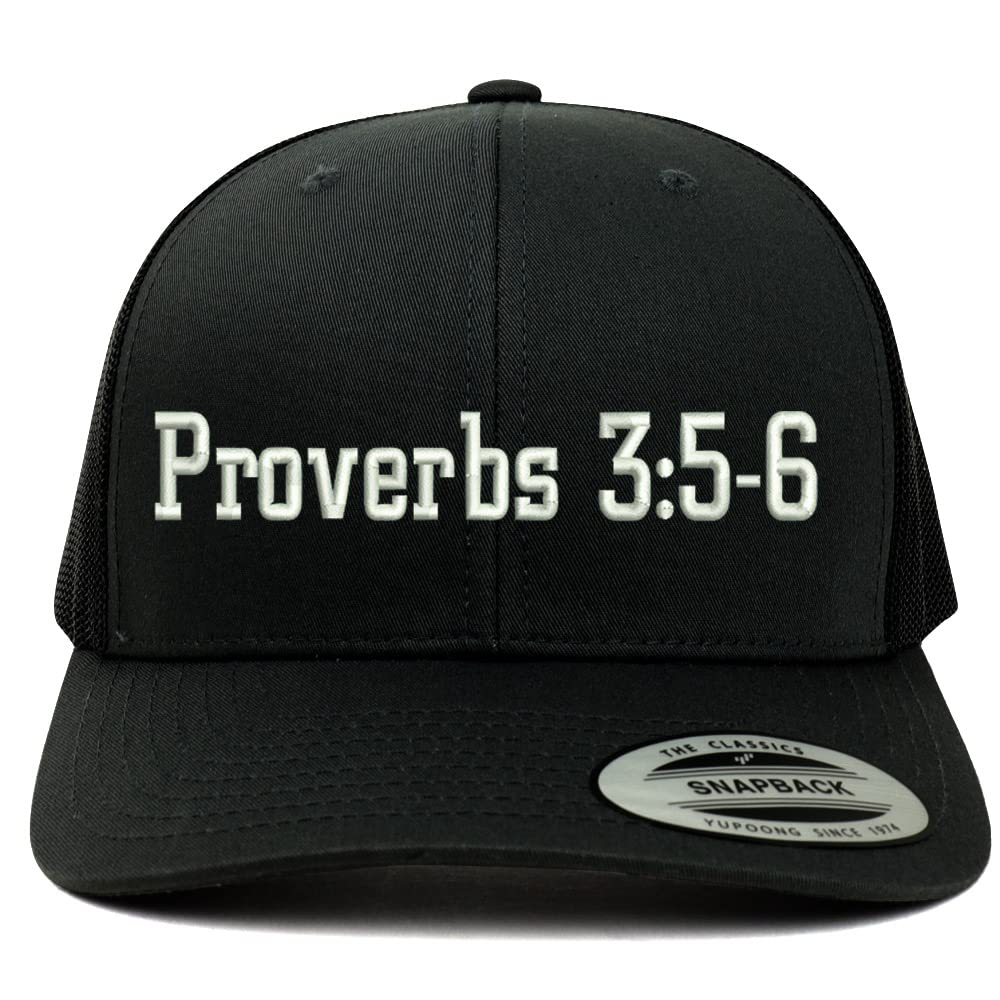 Trendy Apparel Shop Proverbs 3:5-6 6 Panel Trucker Mesh Cap