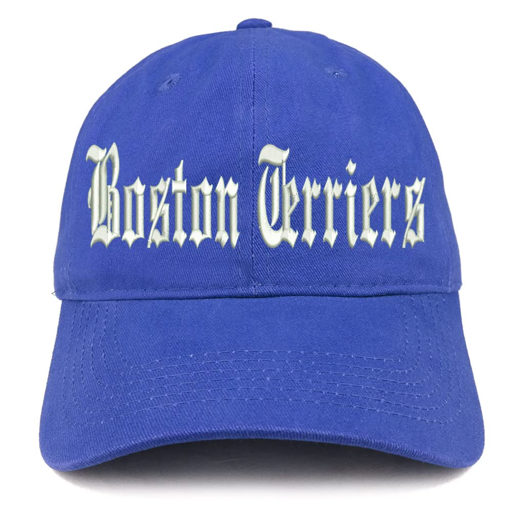 Trendy Apparel Shop Old English Boston Terriers Low Profile Soft Cotton Baseball Cap