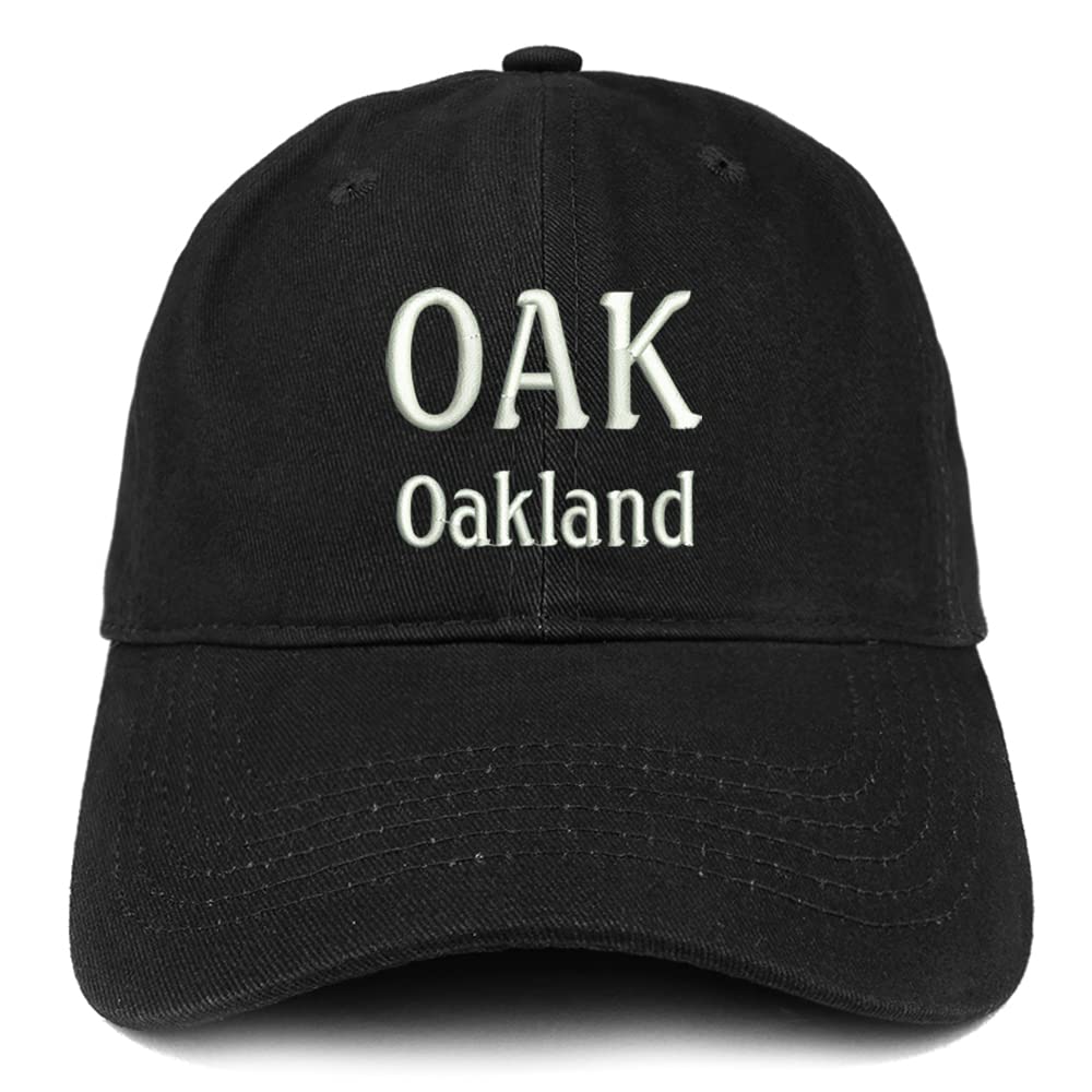 Trendy Apparel Shop Oak Oakland Low Profile Soft Cotton Baseball Cap