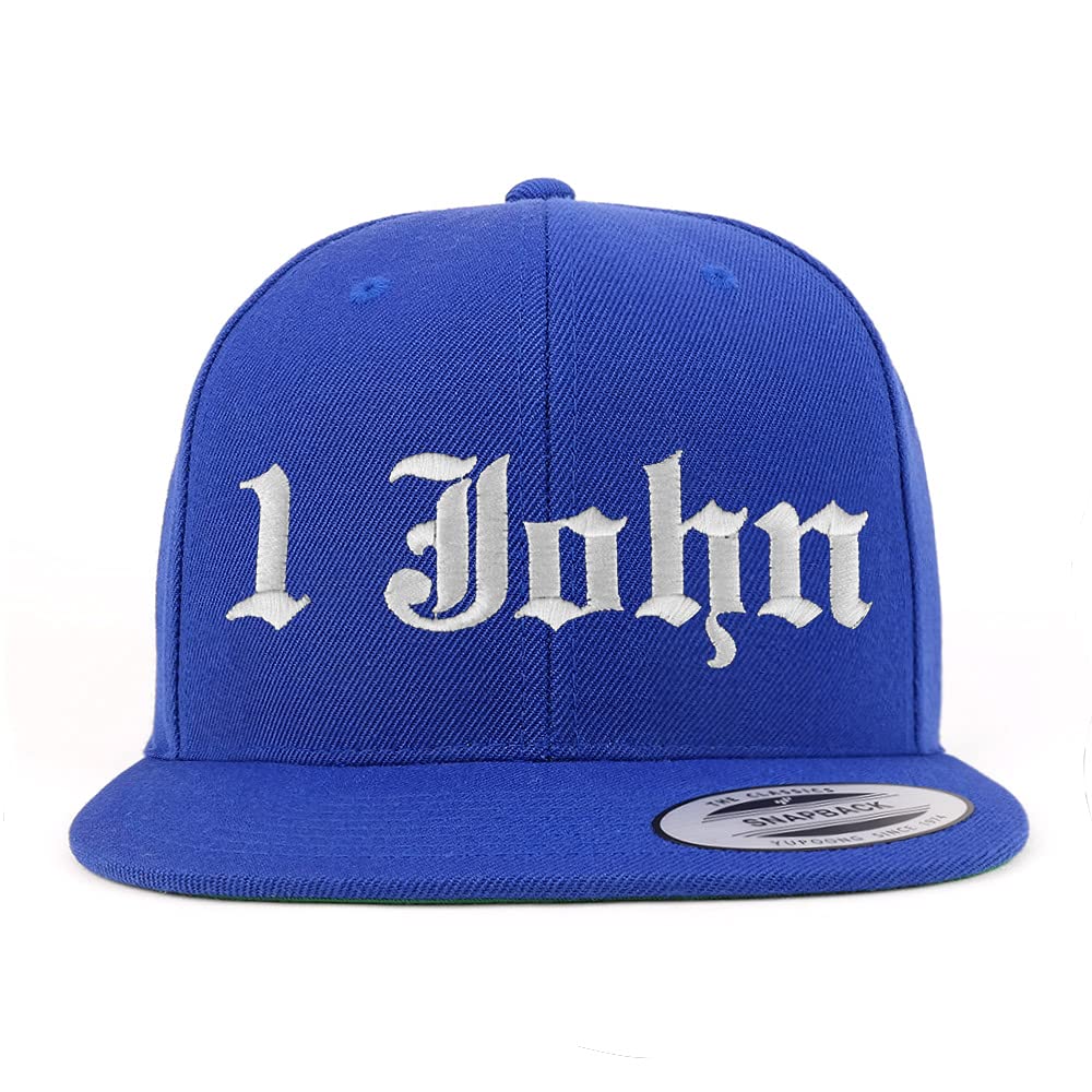 Trendy Apparel Shop 1 John Old English Embroidered Flatbill Snapback
