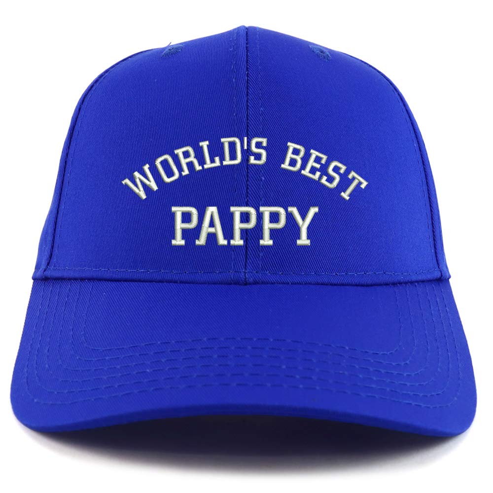 Trendy Apparel Shop World's Best Pappy Embroidered Sturctured Baseball Cap