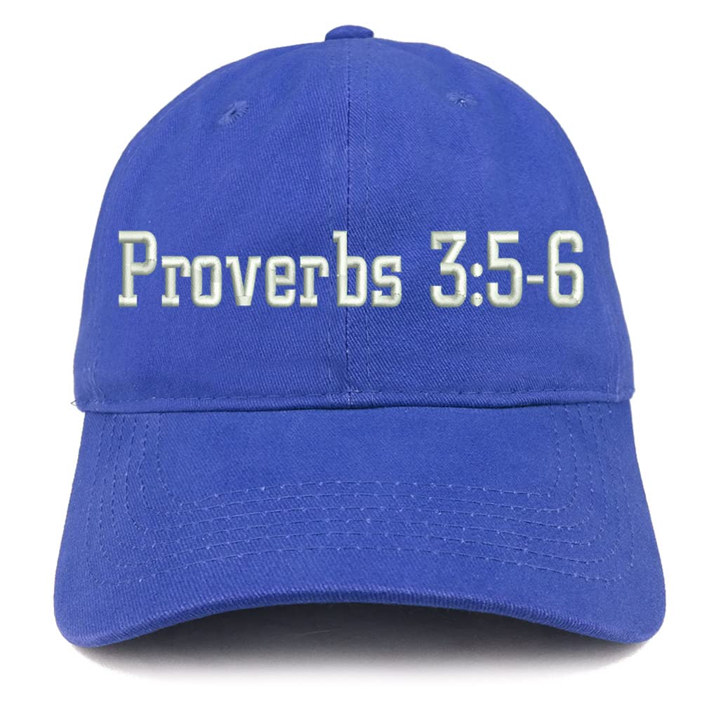 Trendy Apparel Shop Proverbs 3:5-6 Low Profile Soft Cotton Baseball Cap