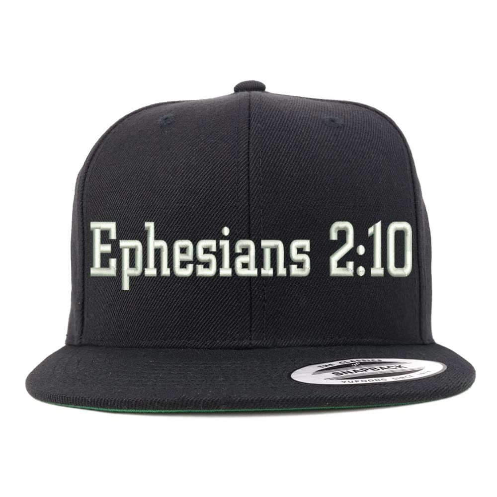 Trendy Apparel Shop Ephesians 2:10 Embroidered Flatbill Snapback