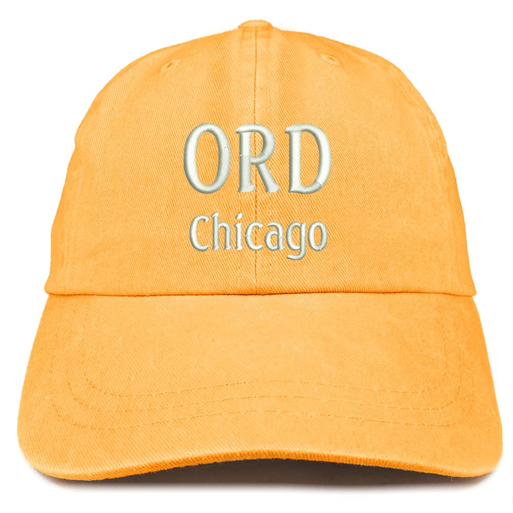 Trendy Apparel Shop ORD Chicago Embroidered Pigment Dyed Washed Baseball Cap