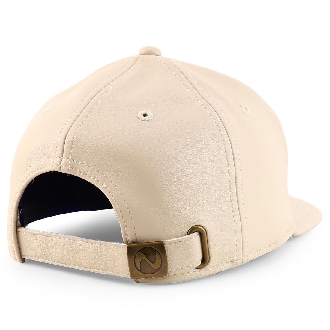 Trendy Apparel Shop Structured 6 Panel Flatbill PU Leather Baseball Cap