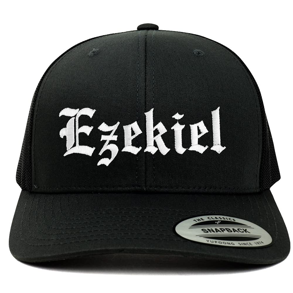 Trendy Apparel Shop Ezekiel Old English 6 Panel Trucker Mesh Cap