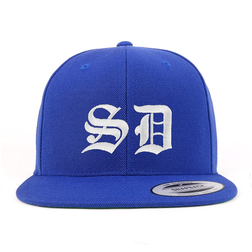 Trendy Apparel Shop South Dakota SD Old English Embroidered Flatbill Snapback