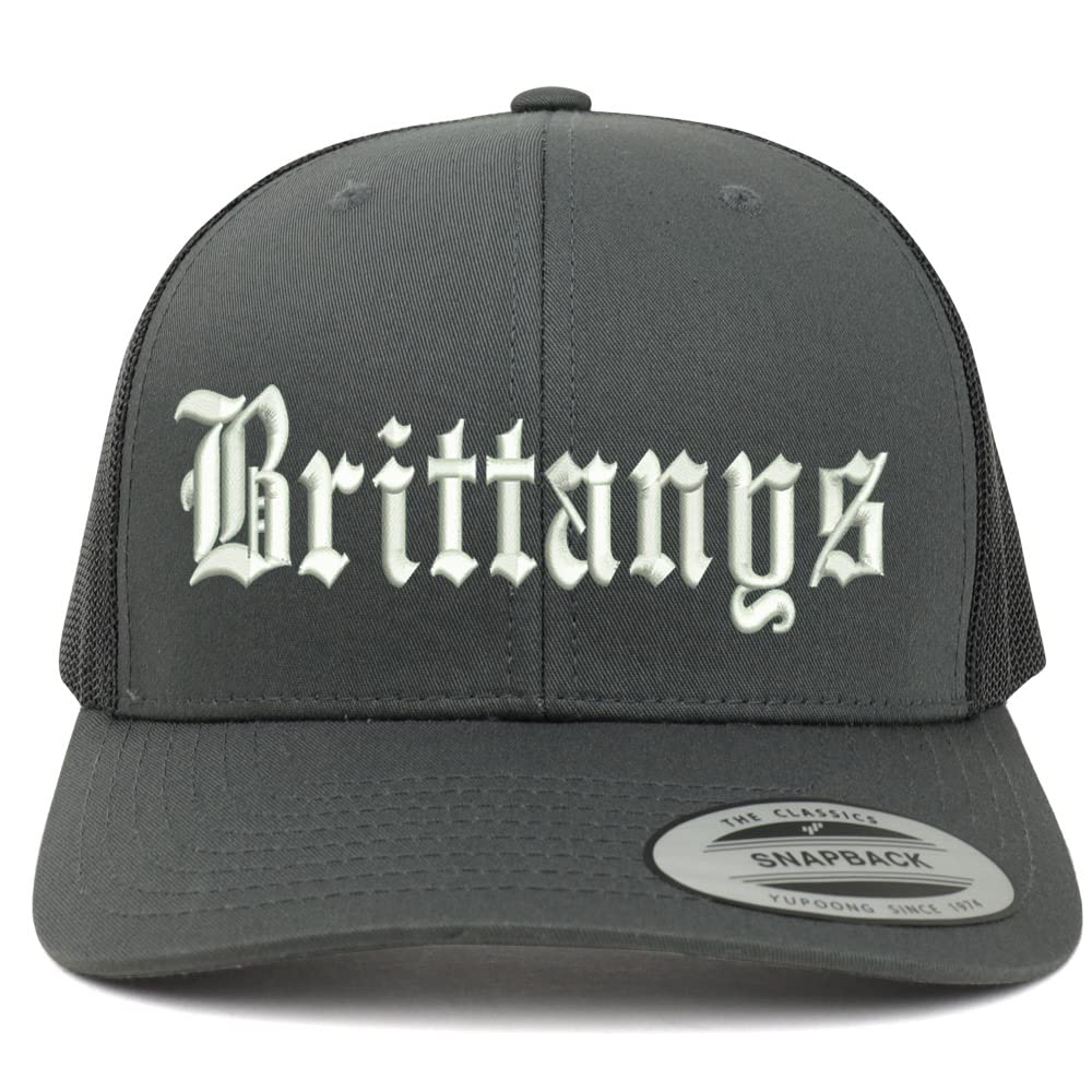 Trendy Apparel Shop Old English Brittanys 6 Panel Trucker Mesh Cap