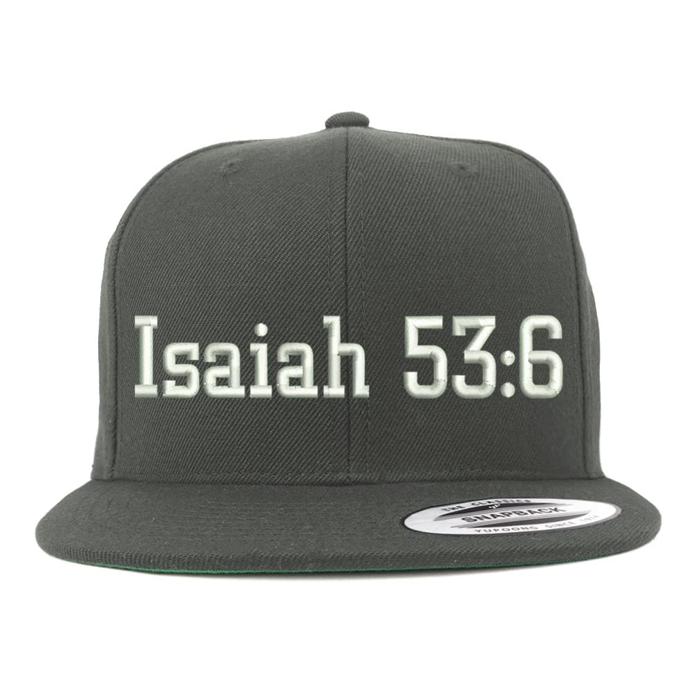 Trendy Apparel Shop Isaiah 53:6 Embroidered Flatbill Snapback