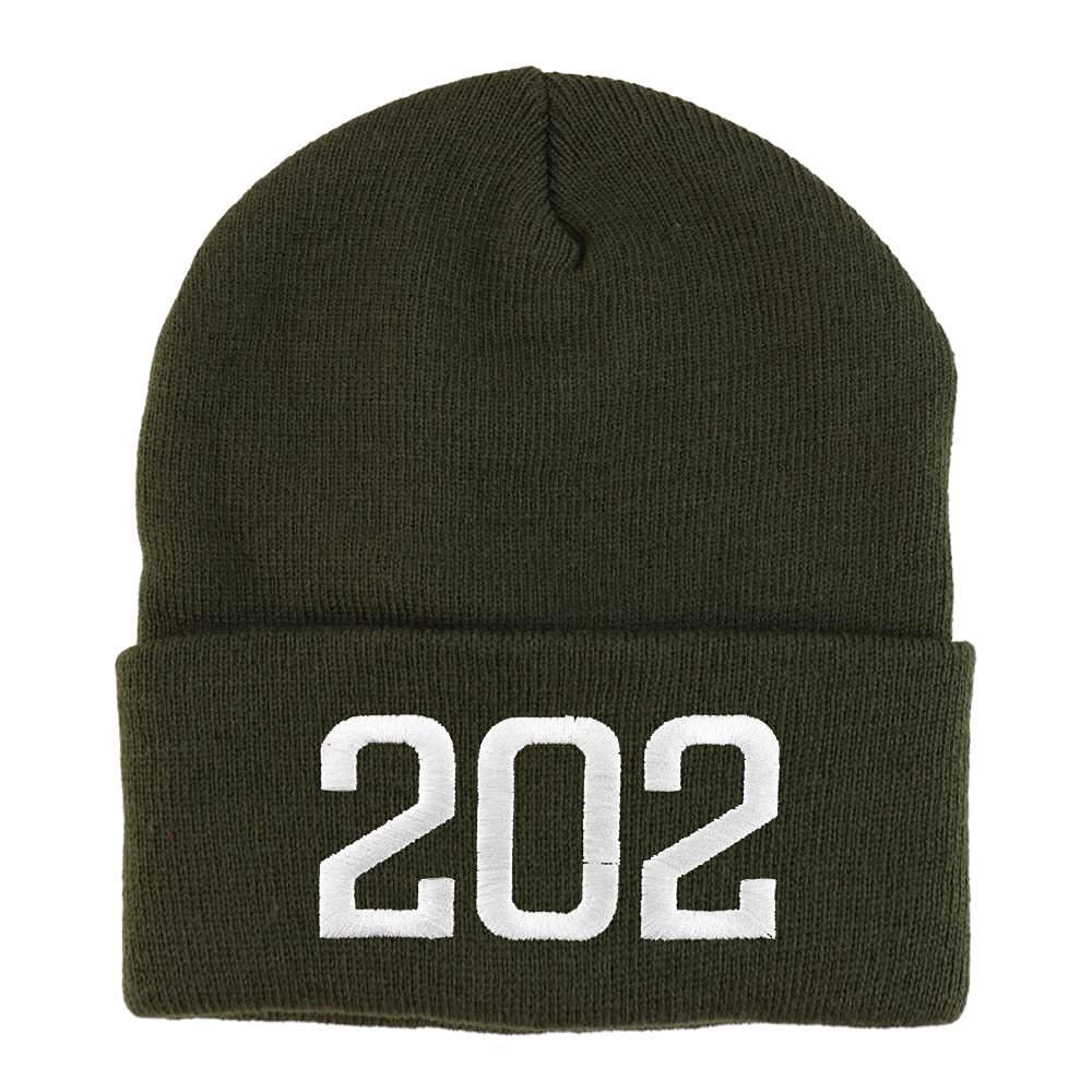 Trendy Apparel Shop South Carolina SC Old English Embroidered Long Cuff Beanie