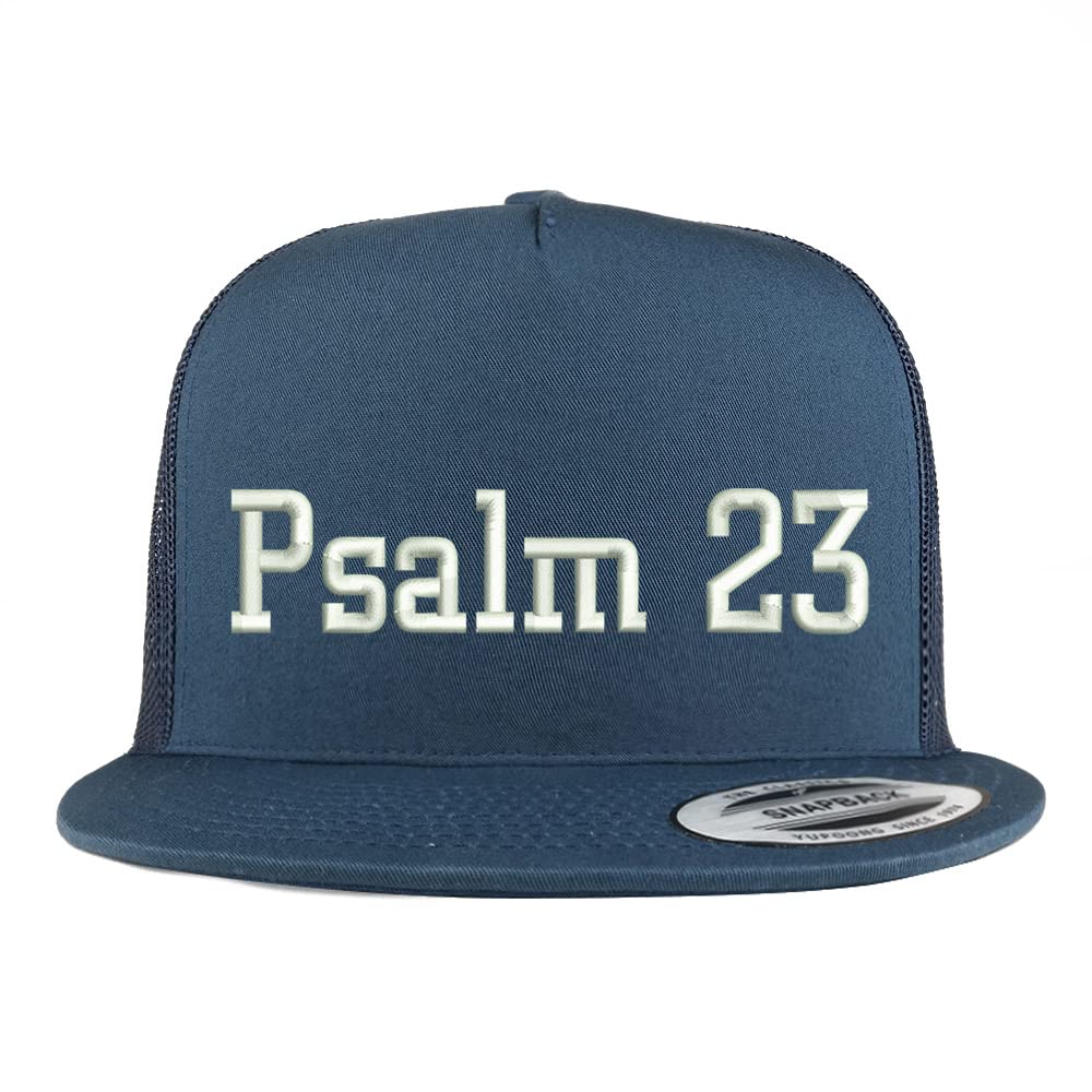 Trendy Apparel Shop Psalm 23 5 Panel Flatbill Trucker Cap