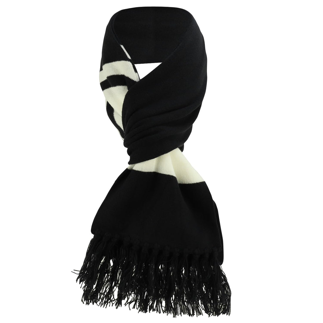 Trendy Apparel Shop Double Layer Knit Gameday Two Tone Scarf