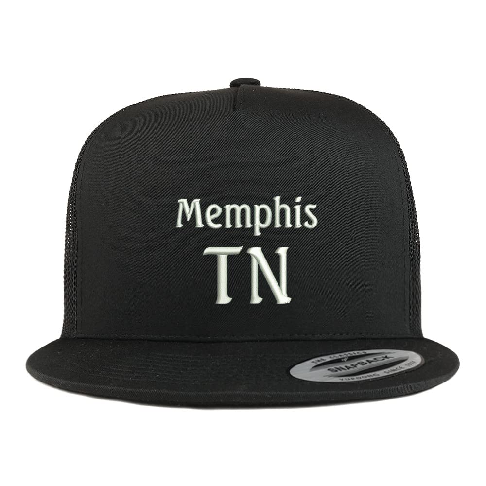 Trendy Apparel Shop Memphis TN Embroidered 5 Panel Flatbill Trucker Cap