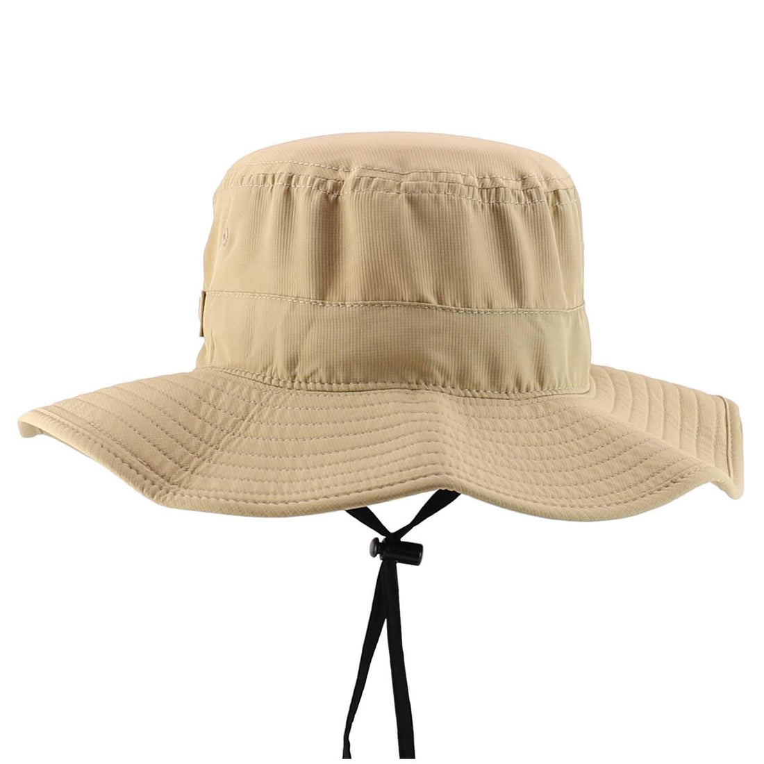 Trendy Apparel Shop Outdoor Large Brim Micro Mesh Performance Boonie Bucket Hat with Strap