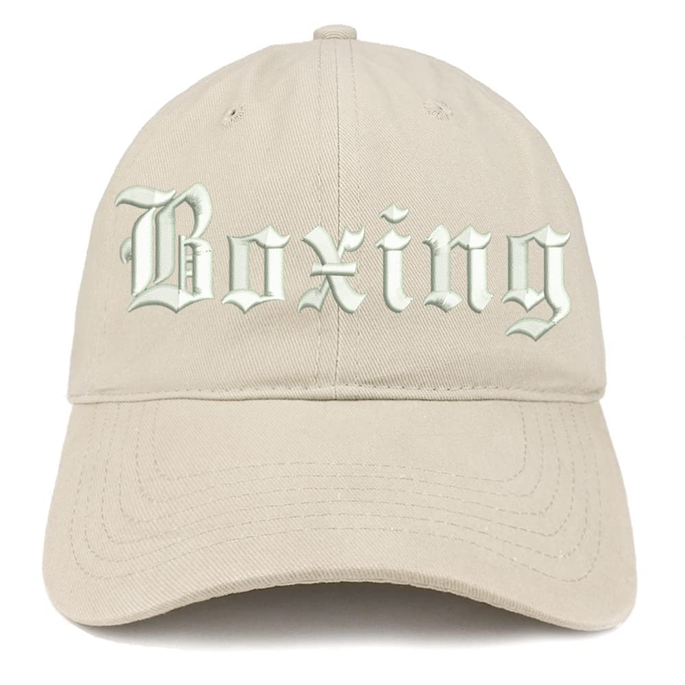 Trendy Apparel Shop Old English Boxing Low Profile Soft Cotton Baseball Cap