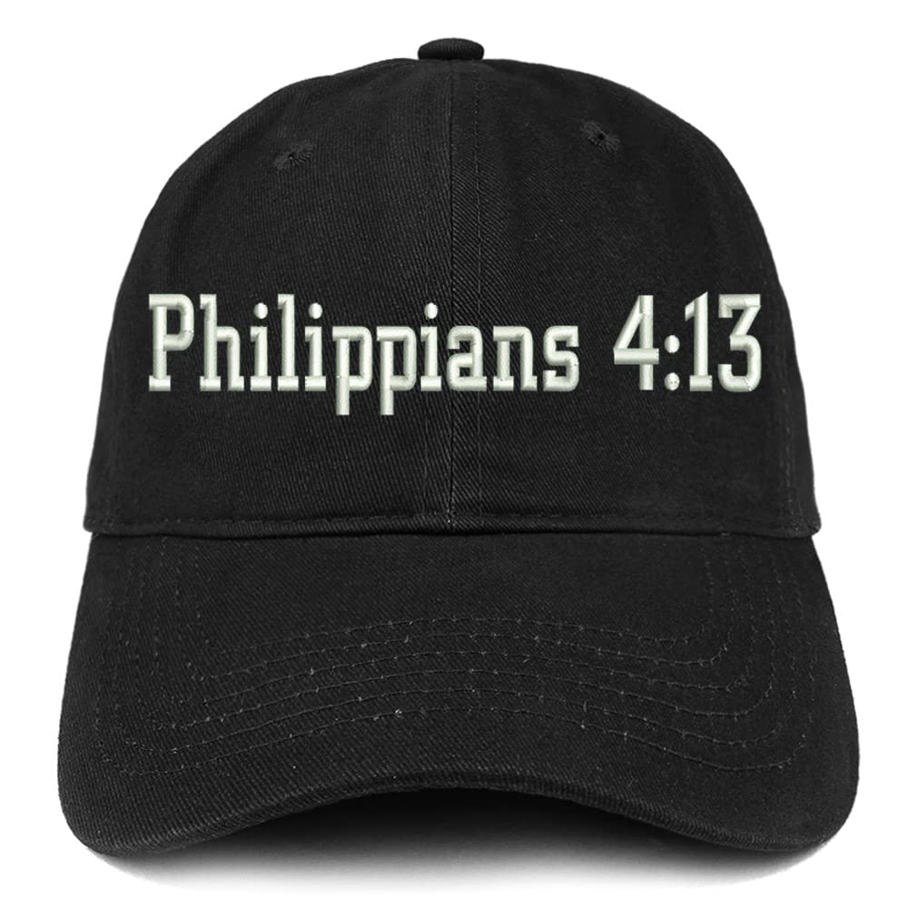 Trendy Apparel Shop Philippians 4:13 Low Profile Soft Cotton Baseball Cap