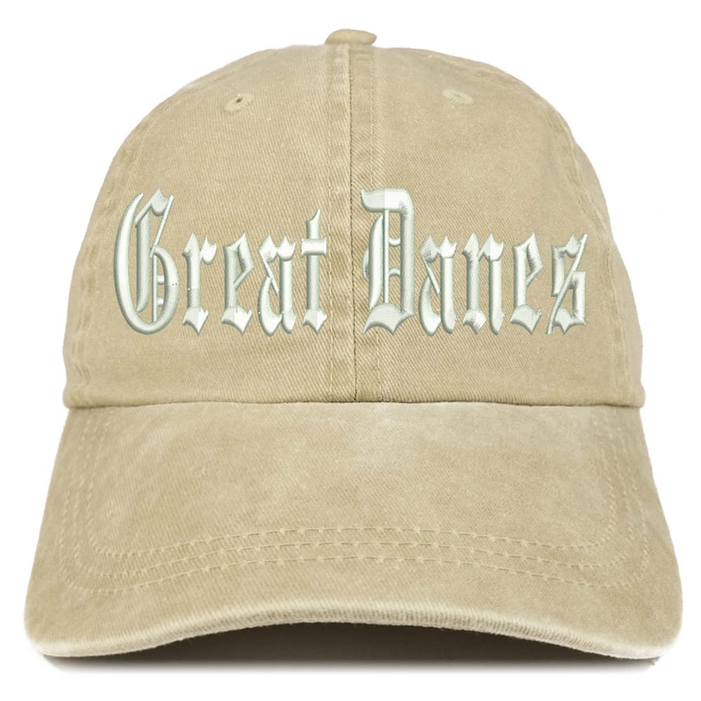 Trendy Apparel Shop Old English Great Danes Washed Pigment Dyed Baseball Cap