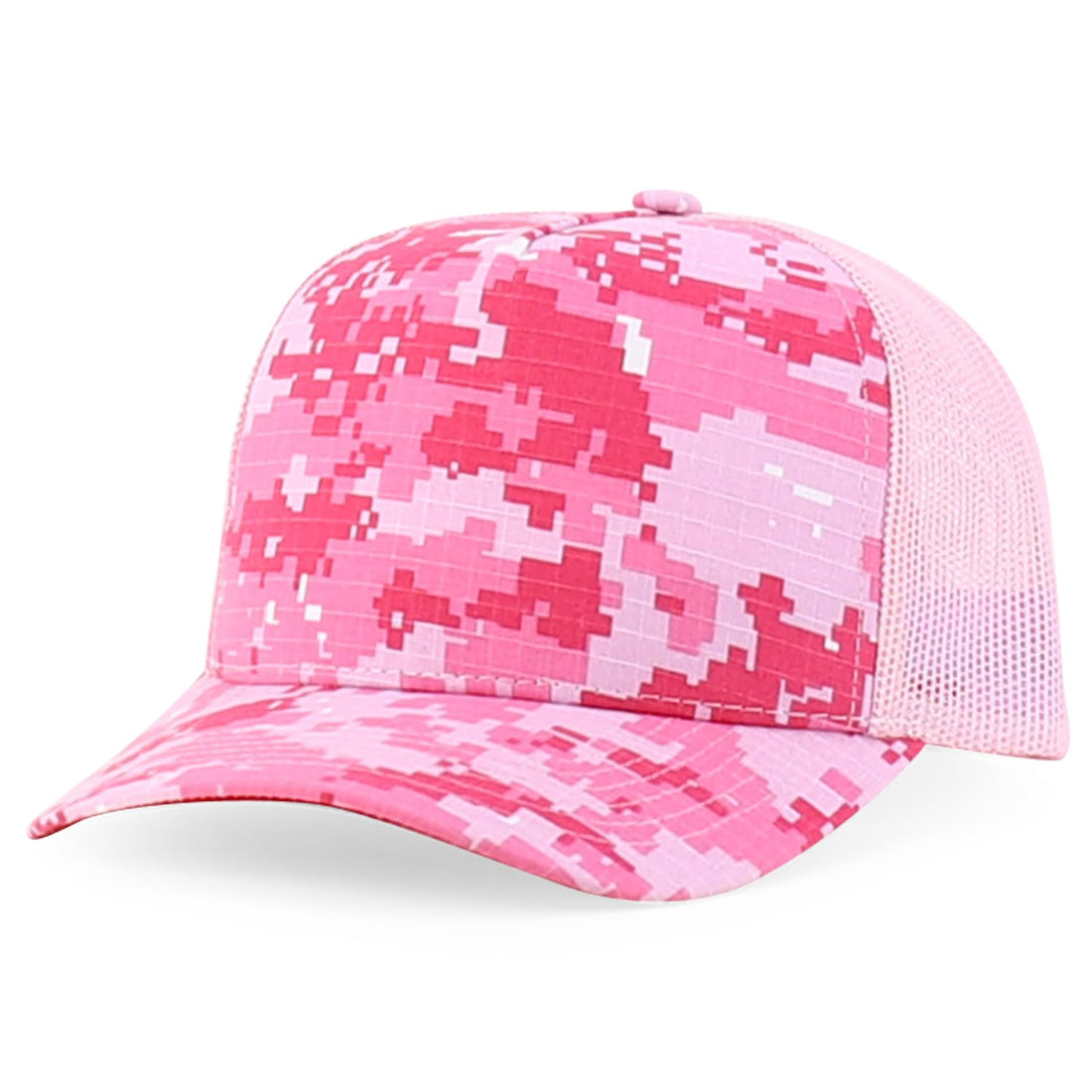 Trendy Apparel Shop 5 Panel Structured Crown Curved Bill Trucker Cap