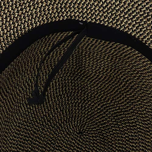 Trendy Apparel Shop UPF 50+ Grosgrain Band Slanted Brim Paper Braid Cloche Hat