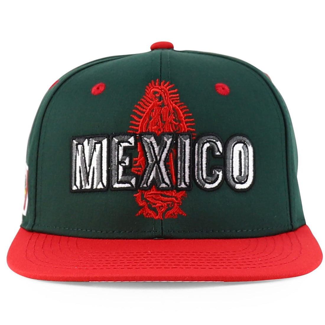 Trendy Apparel Shop Mexico Guadalupe Embroidered Flat Bill Snapback Cap