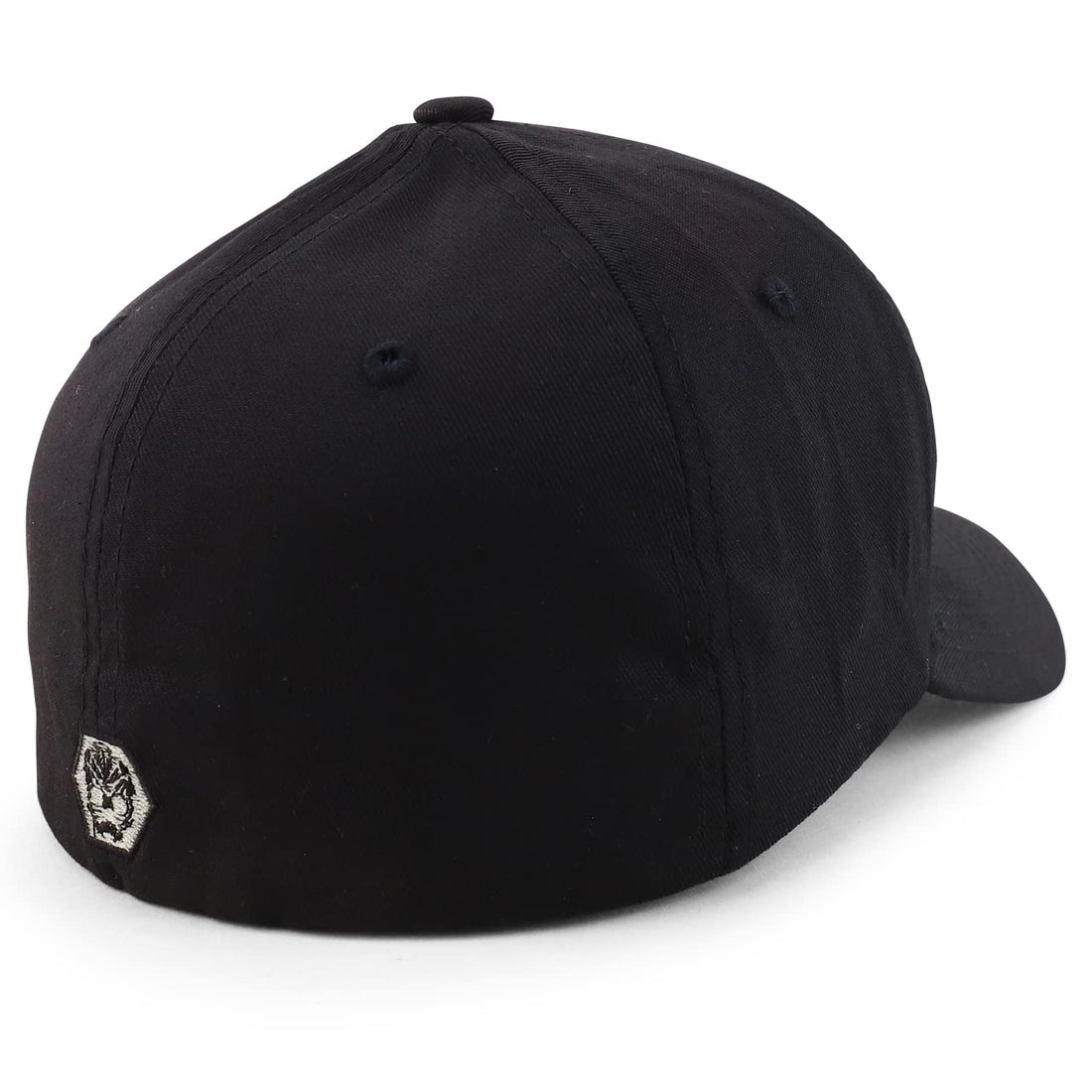 Trendy Apparel Shop Skull Rubber Patch Structured Fitted Baseball Cap