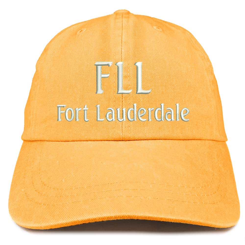 Trendy Apparel Shop FLL Fort Lauderdale Embroidered Pigment Dyed Washed Baseball Cap