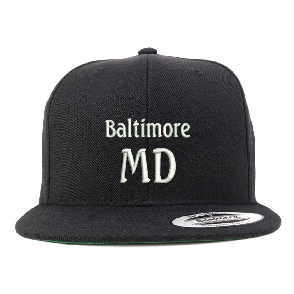 Trendy Apparel Shop Baltimore MD Embroidered Flatbill Snapback