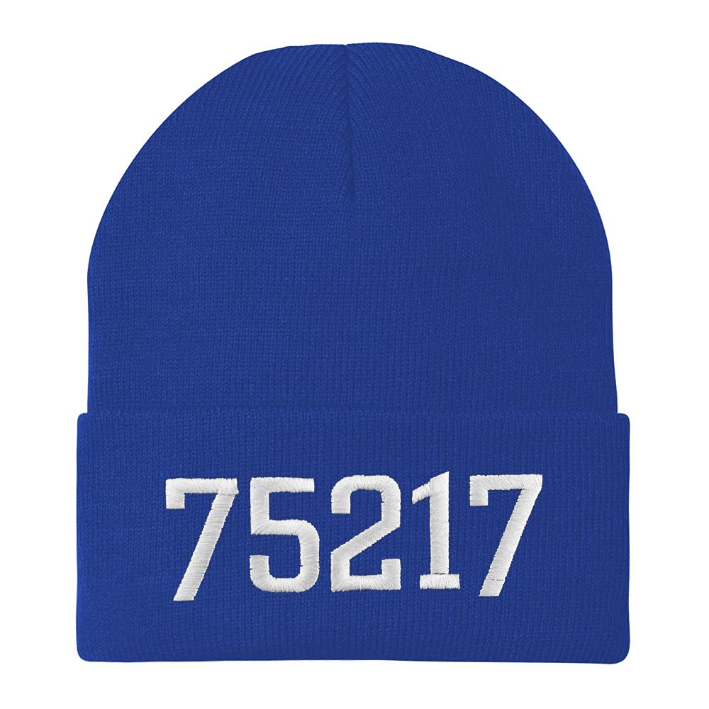 Trendy Apparel Shop 75217 Dallas TX Old English Embroidered Long Cuff Beanie