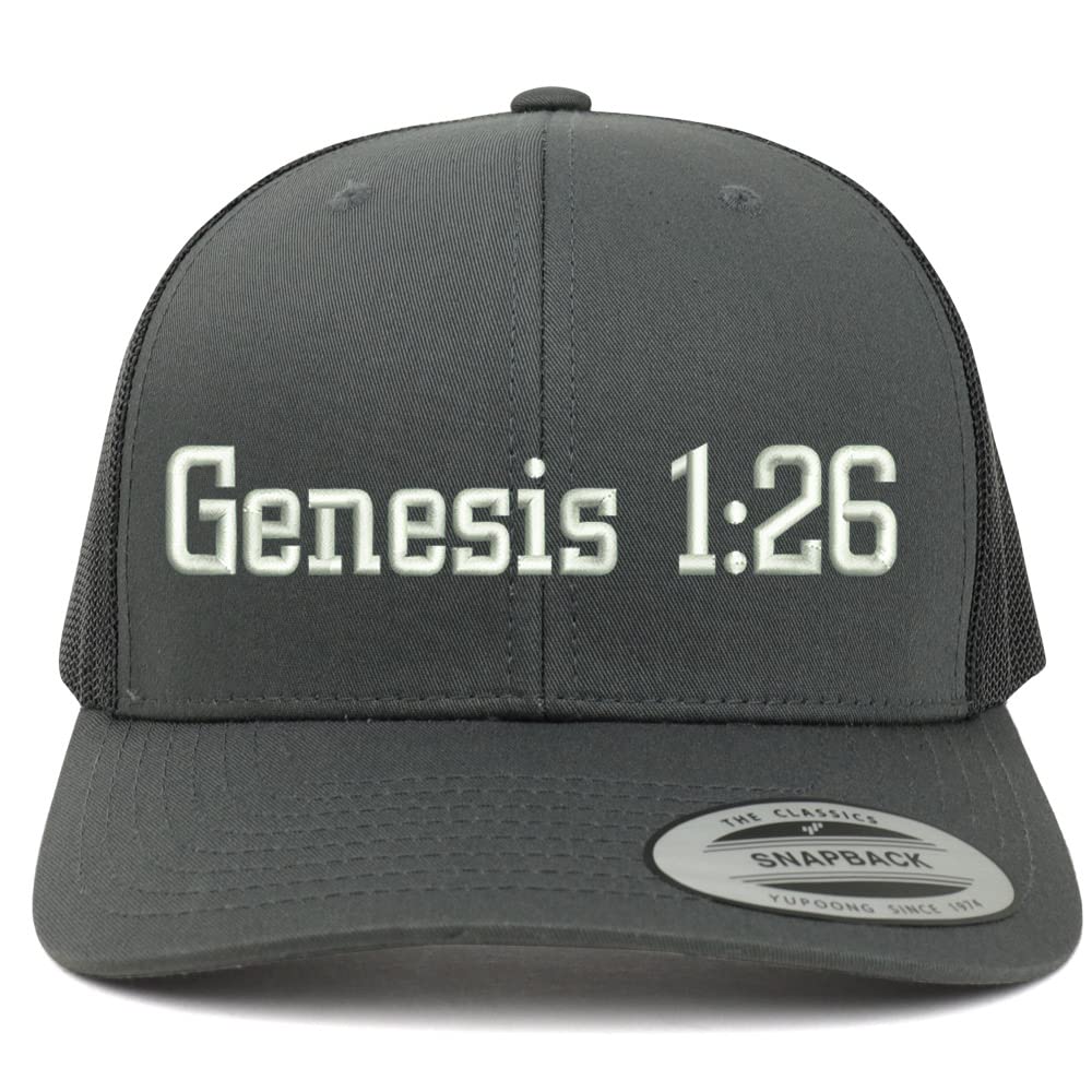 Trendy Apparel Shop Genesis 1:26 6 Panel Trucker Mesh Cap