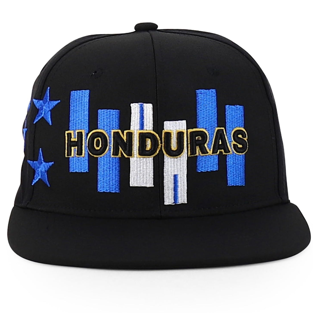 Trendy Apparel Shop Central America States Embroidered Mesh Back Flat Bill Cap