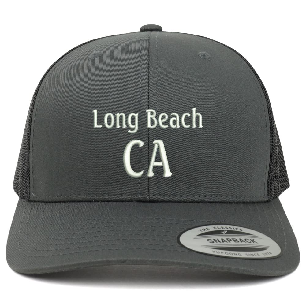 Trendy Apparel Shop Long Beach CA Embroidered Retro Fit Trucker Mesh Cap
