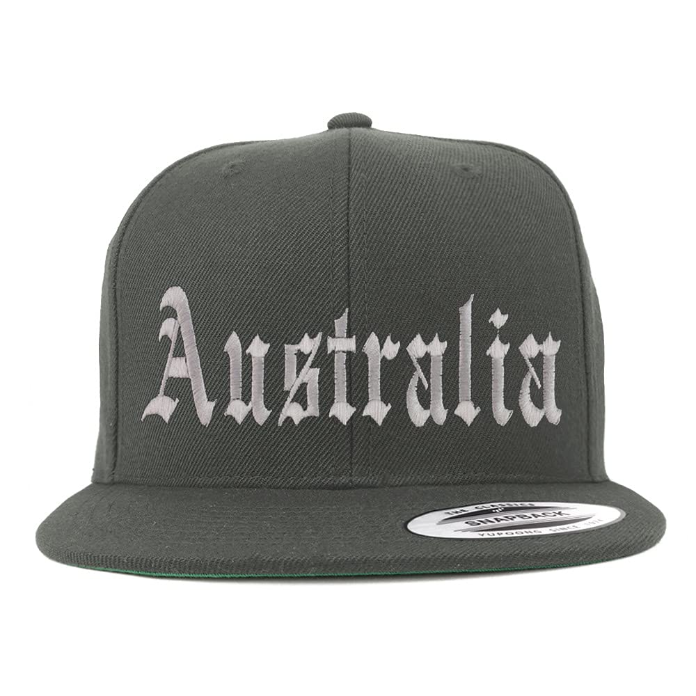 Trendy Apparel Shop Australia Old English Embroidered Flatbill Snapback