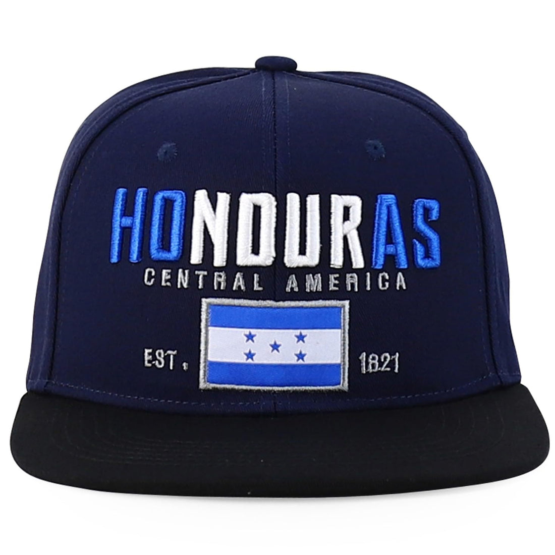 Trendy Apparel Shop Central America States Embroidered Flatbill Snapback Cap