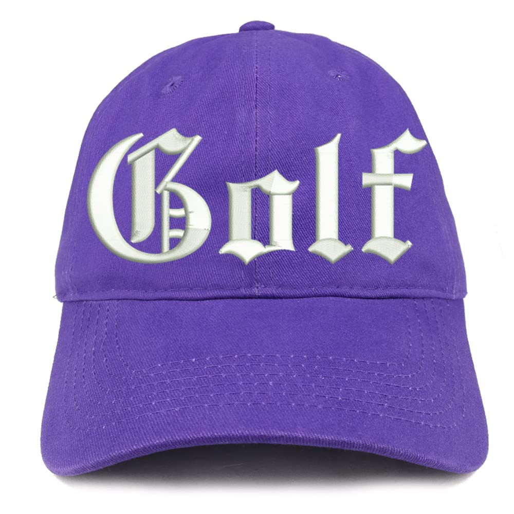Trendy Apparel Shop Old English Golf Low Profile Soft Cotton Baseball Cap