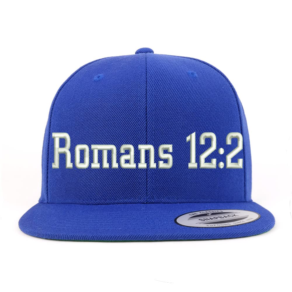 Trendy Apparel Shop Romans 12:2 Embroidered Flatbill Snapback