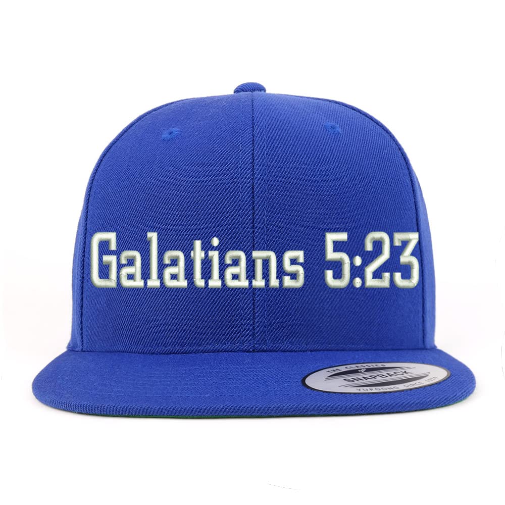 Trendy Apparel Shop Galatians 5:23 Embroidered Flatbill Snapback