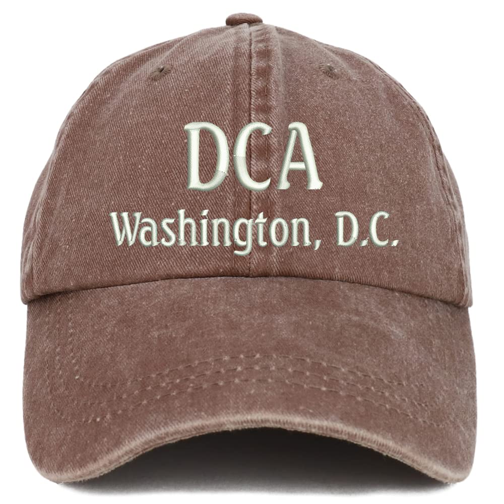 Trendy Apparel Shop DCA Washington DC Embroidered Pigment Dyed Washed Baseball Cap