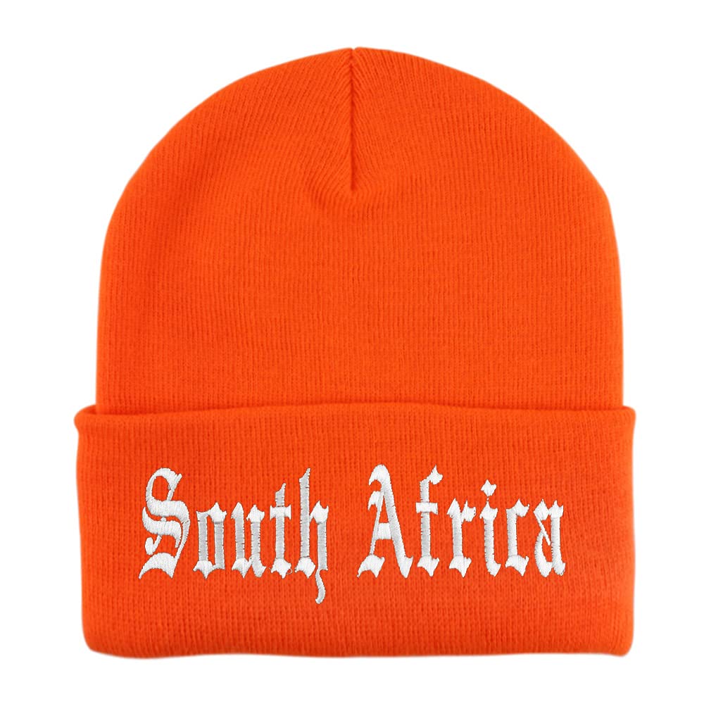 Trendy Apparel Shop South Africa Old English Embroidered Long Cuff Beanie