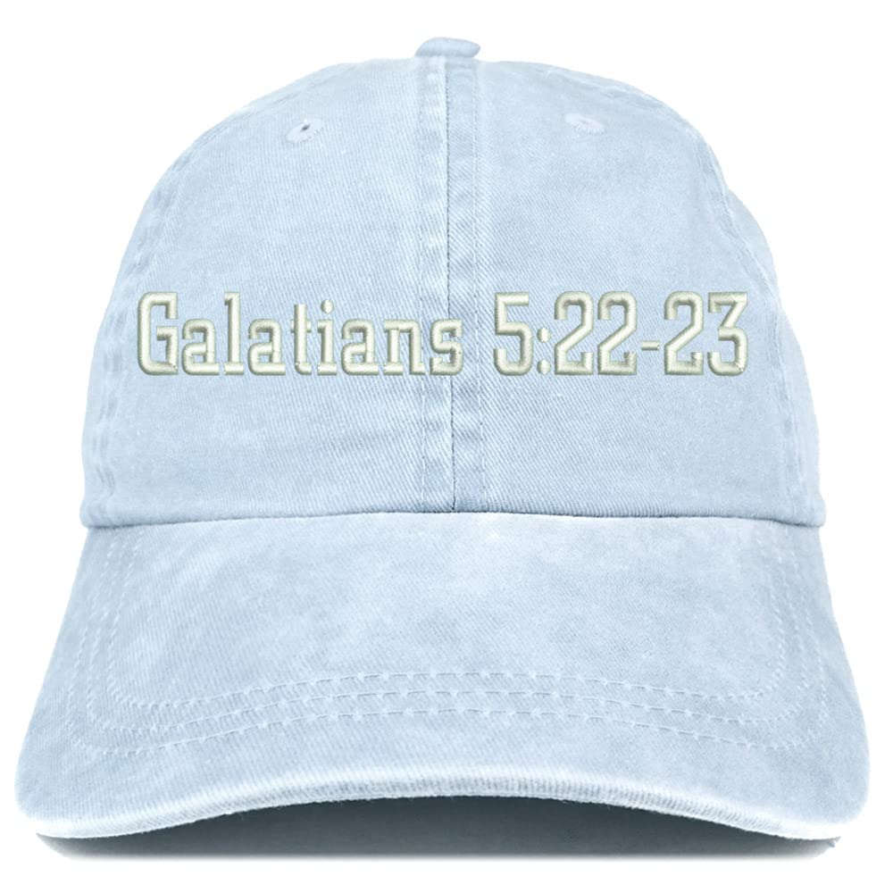 Trendy Apparel Shop Galatians 5:22-23 Washed Pigment Dyed Baseball Cap