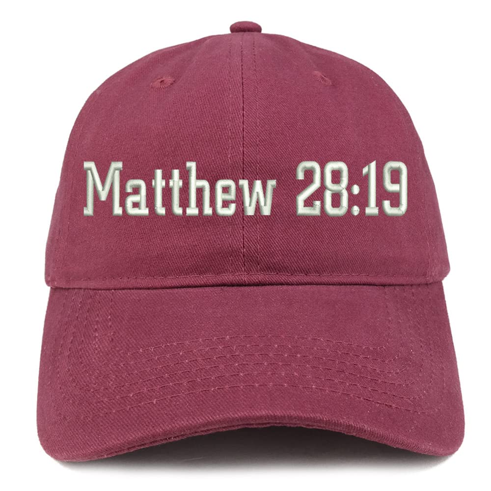 Trendy Apparel Shop Matthew 28:19 Low Profile Soft Cotton Baseball Cap