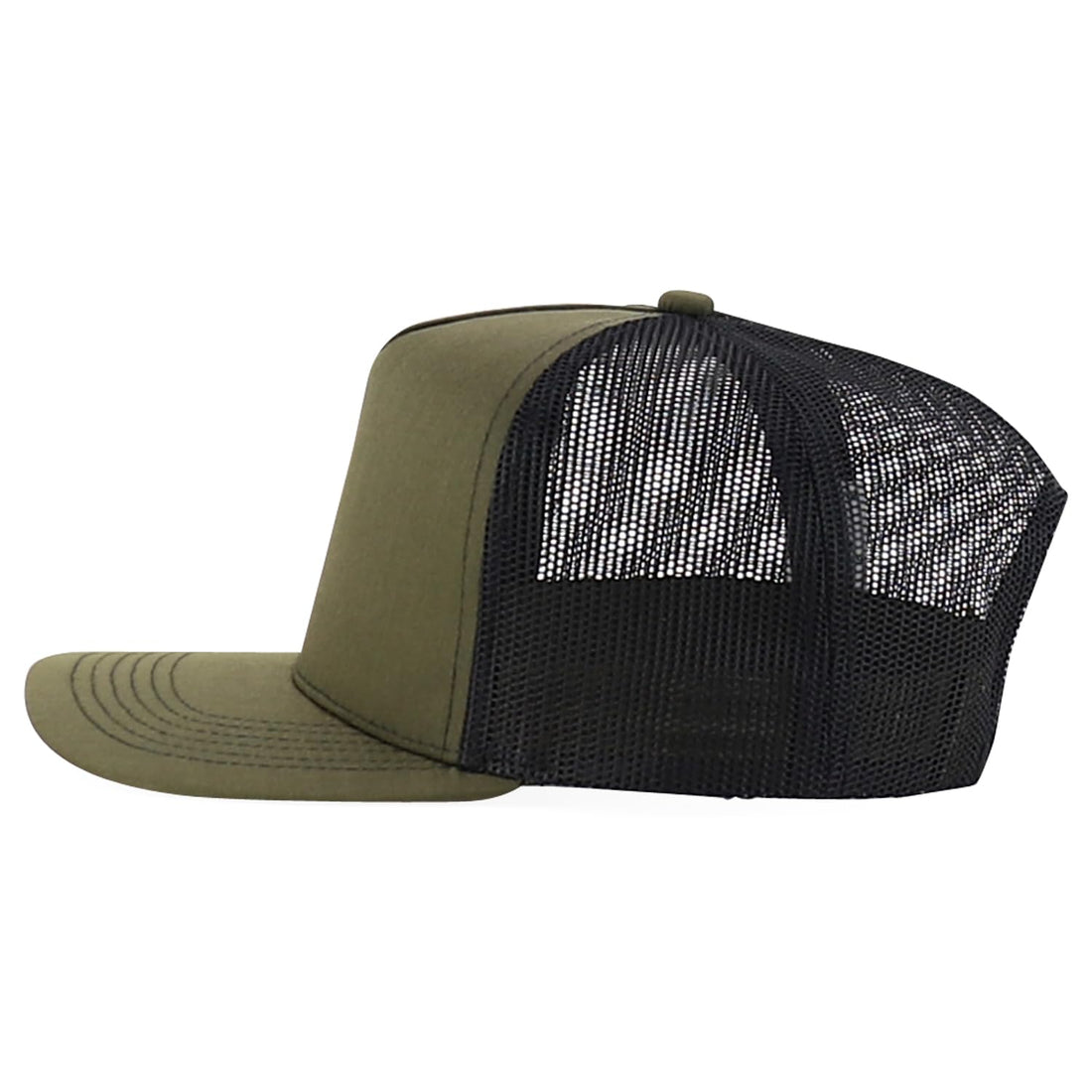 Trendy Apparel Shop 5 Panel Structured Trucker Cap with Mexico Flag Design Undervisor