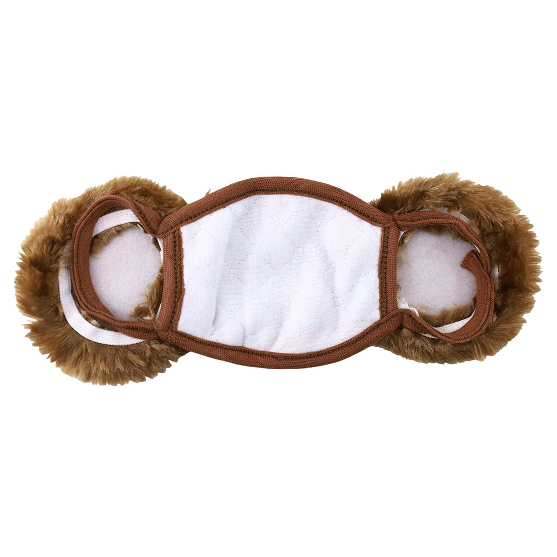 Trendy Apparel Shop Kids Winter Animal Face Breathable Bear Fur Mask & Earmuffs